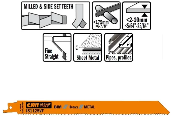 Pistosahanterä 225mm BIM Heavy