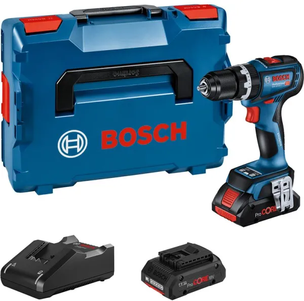 Bosch akku iskuporakone GSB 18V-90 C 2X4,0AH PROCORE GAL 18V-40 L-BOXX COMO
