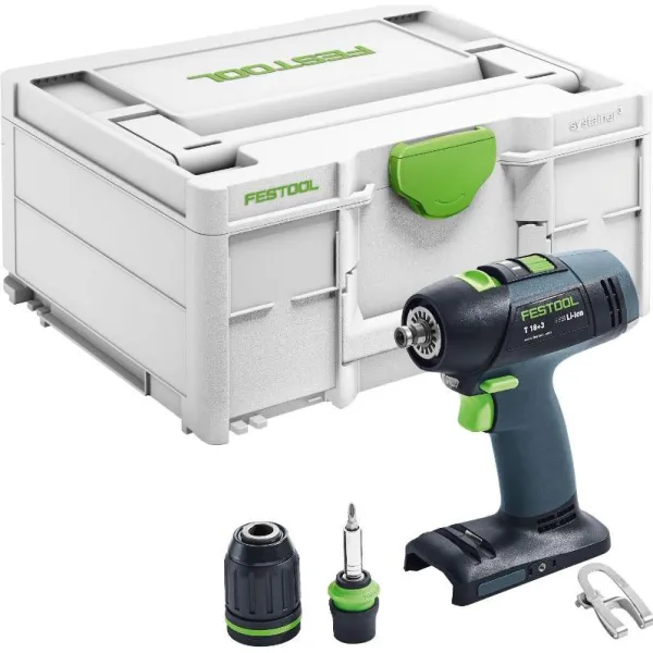 Festool akku pora-/ruuvinväännin T 18+3-Basic Systainer3:ssa