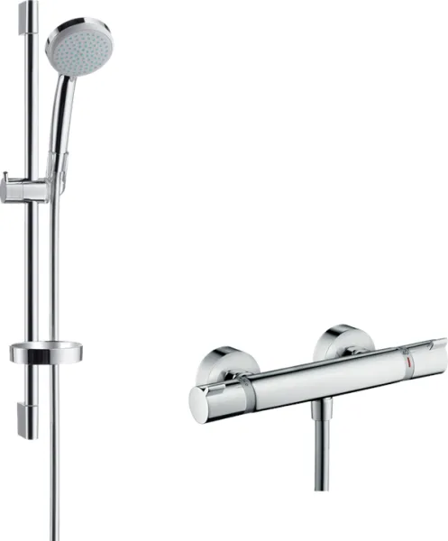 Hansgrohe Croma 100 -suihkusetti Ecostat Comfort -suihkusekoittajalla, kromi