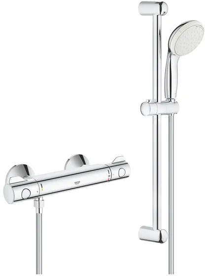 Grohe Tempesta II -suihkusarja, sisältää Grohtherm 800 -suihkusekoittimen, kromi