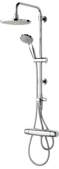 Saniscan New Waterfall -suihkutankosetti, jossa on yläsuihku ja käsisuihku, kromi