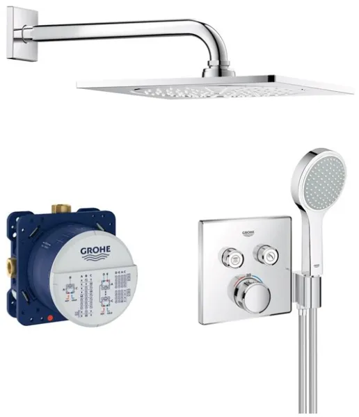 Grohe Grohtherm SmartControl Suihkusetti yläsuihkulla, kromi