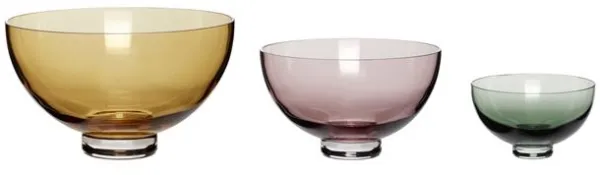 Hübsch Radiant Kulhot Beige/Roosa/Vihreä 3 kpl:n setti