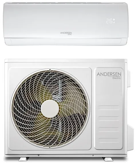 Andersen Electric AE 9000 ilma/ilma lämpöpumppu WiFi:llä, 3,4 kW, 5–63 m², valkoinen
